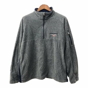 POLO SPORTS ポロスポーツ ハーフジップ プルオーバー フリースジャケット ワンポイントロゴ グレー (メンズ XL) 中古 古着 Q2681