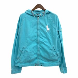 Polo by Ralph Lauren ポロ ラルフローレン コットン ジップアップ ジャケット アウター アメカジ ブルー (メンズ XL) 中古 古着 P9140