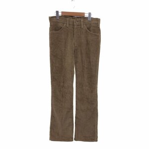 80年代 USA製 Levi's リーバイス 517 ブーツカット ベロア パンツ アメカジ 白タグ ブラウン (メンズ W32 L32) 中古 古着 P9837