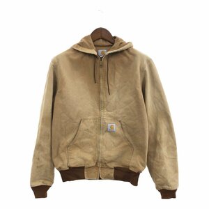 80年代 USA製 Carhartt カーハート アクティブジャケット ダック地 ベージュ (メンズ M) 中古 古着 P9801