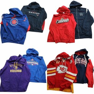 古着卸 まとめ売り プロチーム スウェットパーカー 8枚セット (メンズ M /L /XL ) NFL MLB カウボーイズ カージナルス MS1810