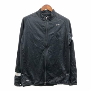 NIKE ナイキ ジャージ トラックジャケット スポーツ ブラック (メンズ L) 中古 古着 Q2814