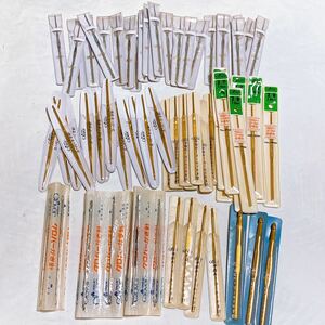 【未使用品/袋に多少の傷汚れあり】ハンドメイド 手芸用品 材料 クロバー ゴールド かぎ針 レース針 サイズ様々 大量 まとめ Y-1369