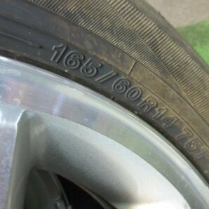 スズキ 純正 14インチ 14x4.5J PCD100 +50 4H 165/60R14 4本 DA64W DA17W エブリイワゴン 等  2024.3.21.O.4-J1-2 24020560の画像8