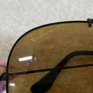 M-6023 【同梱不可】980円～ 中古品 Ray-Ban/レイバン サングラス W1666 ティアドロップ ブラック×ブラウン メンズ アクセサリー の画像4