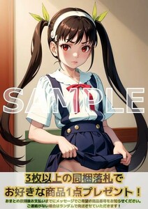 9846 八九寺真宵 化物語 A4 同人 イラスト 巨乳 美少女 コスプレ Anime アニメ イラストアートポスター セクシーアート acg.