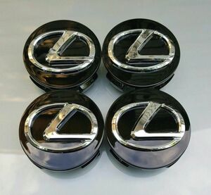 レクサス センターキャップ 62mm ブラック 4個セット LEXUS LS RX IS GS CT GS NX LX　