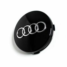 アウディ センターキャップ 60mm ブラック 4個セット AUDI 新品 未使用 送料無料_画像2