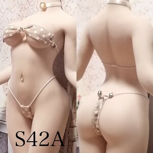 ☆S42A☆ベージュ水玉☆★★水着コスチューム★1/6スケール 超柔軟性シームレス★ファイセン☆nagika