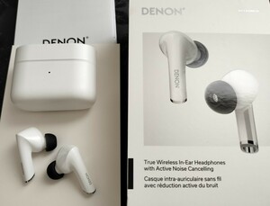 ★数回のみ使用★DENON デノン AH-C830NCW ノイキャン ワイヤレスイヤホン Bluetooth イヤホン