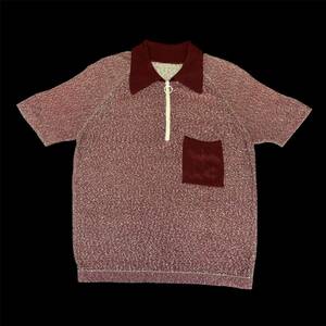 70s〜80s Unkown Pile Polo Shirt Half Zip Shirt 70年代 80年代 パイル ハーフジップ ポロシャツ vintage ヴィンテージ 半袖ニットポロ