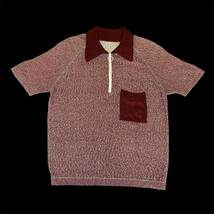 70s〜80s Unkown Pile Polo Shirt Half Zip Shirt 70年代 80年代 パイル ハーフジップ ポロシャツ vintage ヴィンテージ 半袖ニットポロ_画像1