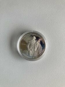 銀貨　アメリカ　記念ハーフダラー　50セント　1982年　ワシントン生誕250年記念Pr　コインカプセル保管品