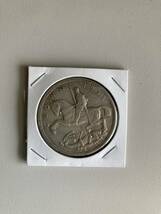銀貨　イギリス　1クラウン　ジョージ5世　竜退治　1935年　コインシート保管品_画像2