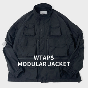 美品 WTAPS ダブルタップス 20AW MODULAR JACKET NYCO.TUSSAH モジューラジャケット S ブラック 黒 メンズ ミリタリー ナイロン 完売品