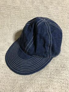 美品 人気 中国製 NIGEL CABOURN/ナイジェル ケーボン LYBRO/ライブロ デニム メカニック キャップ インディゴ F