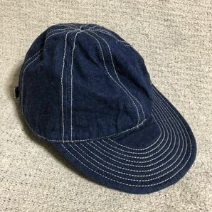 美品 人気 中国製 NIGEL CABOURN/ナイジェル ケーボン LYBRO/ライブロ デニム メカニック キャップ インディゴ Fの画像2