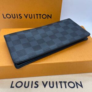 【美品】 LOUIS VUITTON ルイヴィトン ダミエ コバルト ポルトフォイユブラザ 長財布 参考定価7万円