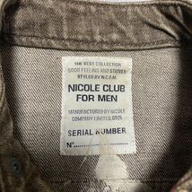 4C NICOLE CLUB FOR MEN ニコルクラブ ライダースジャケット ジップアップ ジャケット ジージャン 6464-3700 茶ブラウン 48 （株）ニコル_画像8