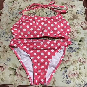  pink pretty polka dot bikini swimsuit 7S size Home have been cleaned anonymity delivery 