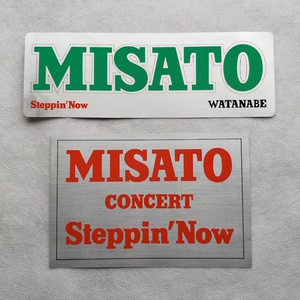  Watanabe Misato Steppin'Now Tour sticker 2 sheets 1987 retro Osaka castle hole 