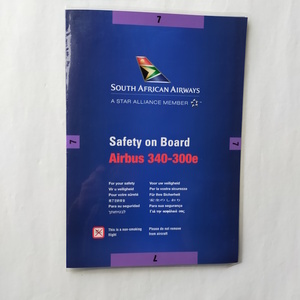 South African Airways★南アフリカ航空　A340-300e　安全のしおり　2006　エアバス　 Safety Instructions σ