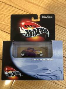 100%HotWheels’34FORDHI-BOYCOUPE 100%ホットウィール’34フォードハイボーイクーペ　 未開封新品　レア　廃盤