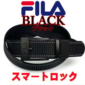 ブラック 黒 021 FILAフィラ スマートロック 穴なし ナイロンベルトの画像1