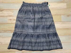 c525 courreges# Courreges bottoms skirt check pattern # blue series size 40#.. pack easy 210 Yupack easy 60retapa510