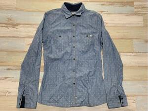 c541 ROXY# Roxy front button Denim shirt # size L# Yupack easy 60retapa510