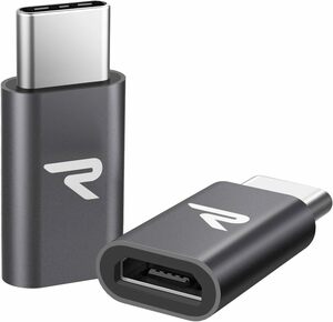 Rampow Micro USB to USB Type-C 変換アダプタ2個セット】3急速充電 USB2.0データ転送対応 10