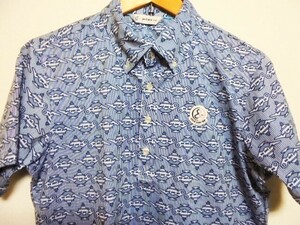 0 beautiful goods Anne Pas . lamp Logo badge button down total pattern polo-shirt size L0