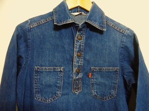 ○ビンテージ　７０ｓ　リーバイス　BIGE　プルオーバー　デニムシャツ　オレンジタブ　レディース〇