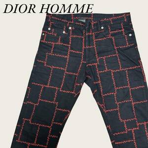 ディオールオム DIOR HOMME クリスチャンディオール ステッチワーク デニムパンツ