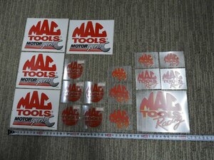 新品未使用　当時物 MAC TOOLS　Racing モータースポーツ　ステッカー　シール　ロゴ　5種　17点セット（5853）