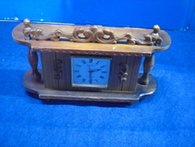 昭和レトロ　木製　ゼンマイ式　置時計（3432）_画像1