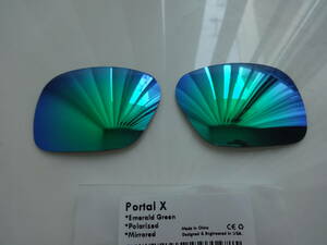 アウトレット品！★ ポータルエックス 用 カスタム偏光レンズ green Color Polarized 新品　Oakley PORTAL X