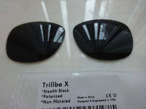 処分価格！★ トリルビーエックス 用 カスタム偏光レンズ BLACK Color Polarized 新品　Oakley Trillbe X　9340