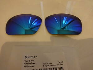 処分価格！★オークリー バッドマン用 カスタム偏光レンズ ICE BLUE Color Polarized 新品 OAKLEY BADMAN