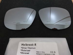 処分価格！ ★オークリー HOLBROOK R ホルブルック R　用 カスタム偏光 レンズ SILVER TITANIUM Color