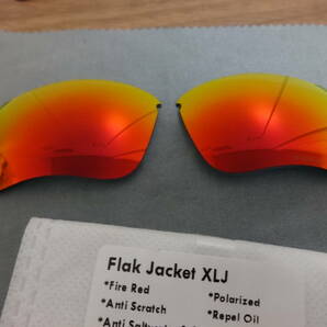 処分価格！ POLARIZED刻印入り★ フラックジャケット XLJ用 カスタム偏光ハイグレードレンズ FIRE RED Polarized 新品 Flak Jacket XLJの画像1