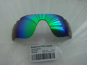 POLARIZED刻印入り！★ レーダーロックパス用 カスタム偏光ハイグレードレンズ　RadarLock Path VENTED Jade Mirror Coat Polarized