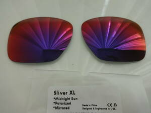 処分価格！★オークリー スリバーXL用 カスタム偏光レンズ　OAKLEY SLIVER XL OO9341 MIDNIGHT SUN Color Polarized★ 