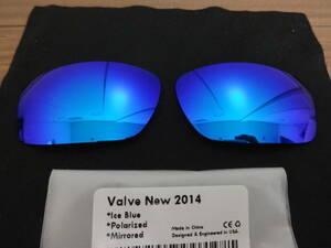 ★オークリー バルブ　VALVE NEW 2014 OO9236用 カスタム偏光 レンズ ICE BLUE Color Polarized 新品