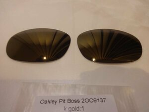 ★ オークリー PIT BOSS 2 ピットボス２用 カスタム偏光 レンズ BRONZE GOLD Color polarized　PITBOSS