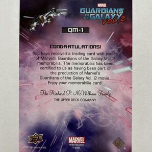  2017 Upper Deck Marvel Guardians of the Galaxy Vol. 2 ガモーラ、ネビュラ、マンティス、アイーシャ衣装カードの画像2
