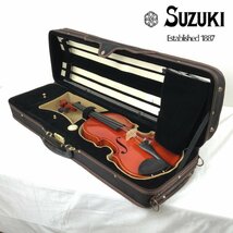 1204【ジャンク】 SUZUKI VIOLIN NAGOYA No.330 4/4 Anno 2003年製 スズキバイオリン 鈴木バイオリン 弦楽器 ケース付き_画像1