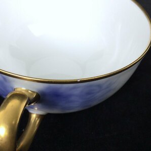 1204 大倉陶園 Okura ブルーコスモス カップ&ソーサー C/S 3客セット コーヒーカップ 陶器 洋食器の画像5