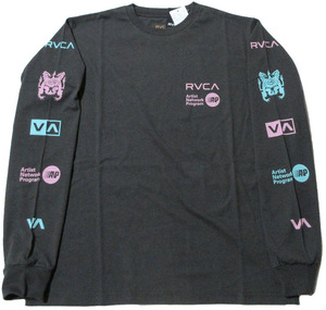 RVCA (ルーカ) BRANDED SLUB LS ロングスリーブＴシャツ Sサイズ ブラック 黒