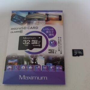 マイクロSDカード32GB。　ドラレコ用。